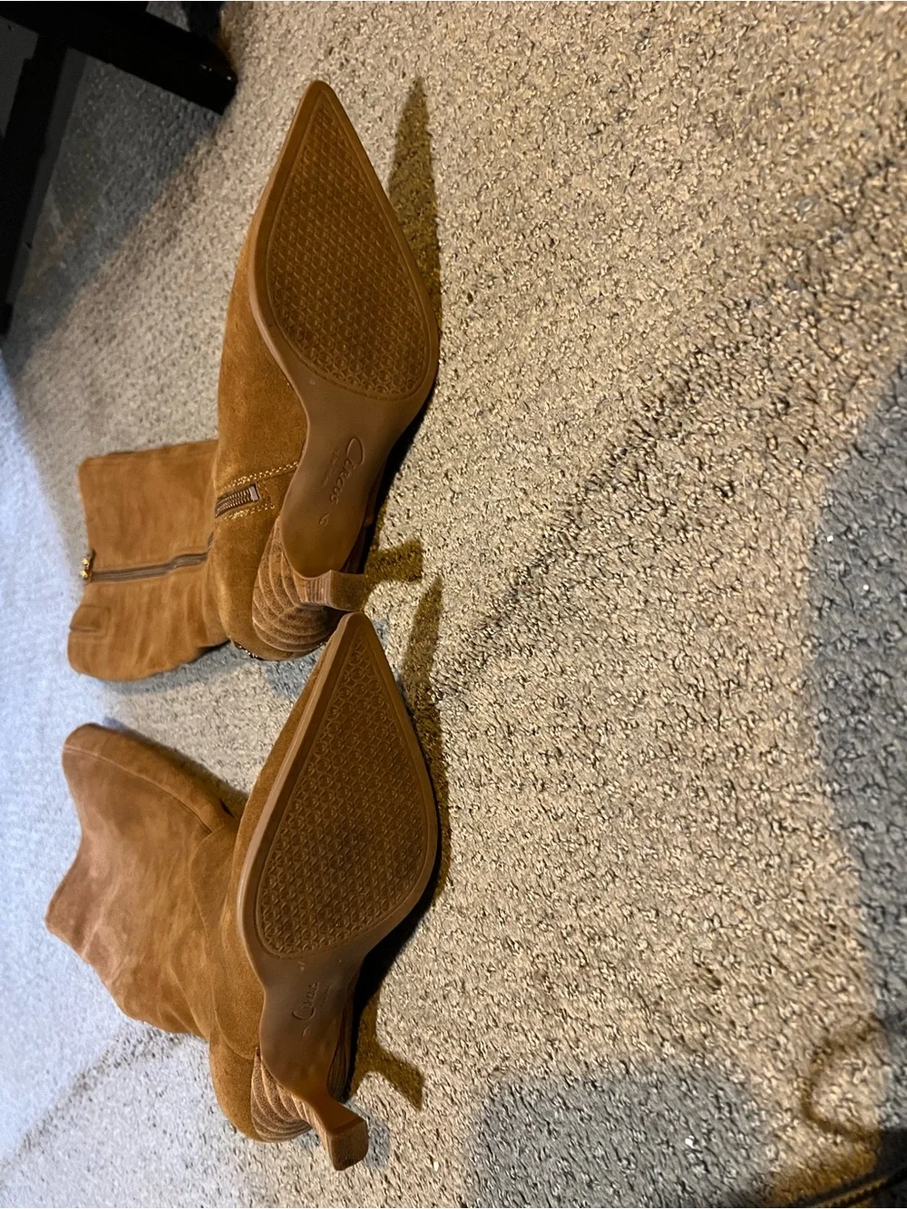 Circus by Sam Edelman Tall Pointed-Toe Suede Boots - Brown